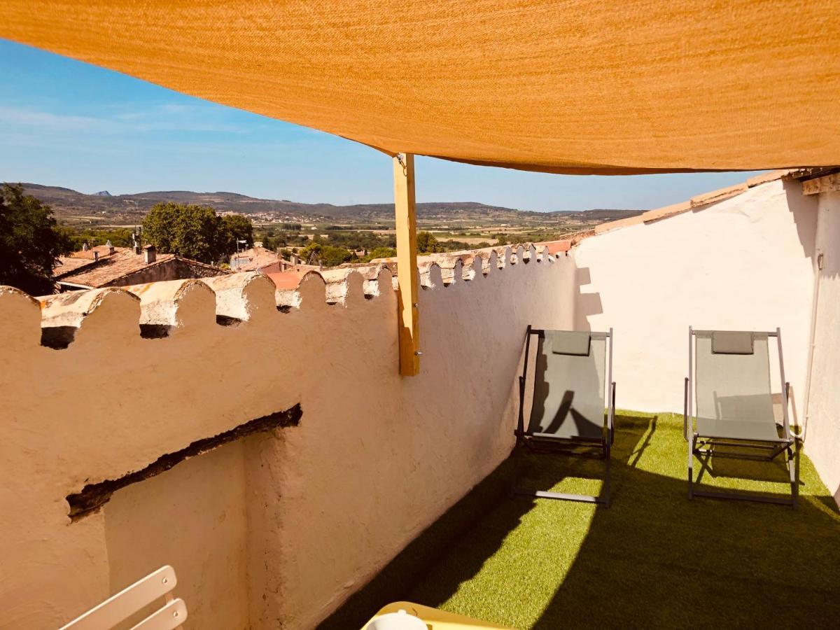 Appartement Au Dernier Etage Avec Terrasse Et Belle Vue Sur Nature Environnante Roujan ภายนอก รูปภาพ