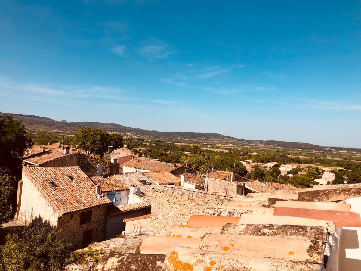 Appartement Au Dernier Etage Avec Terrasse Et Belle Vue Sur Nature Environnante Roujan ภายนอก รูปภาพ